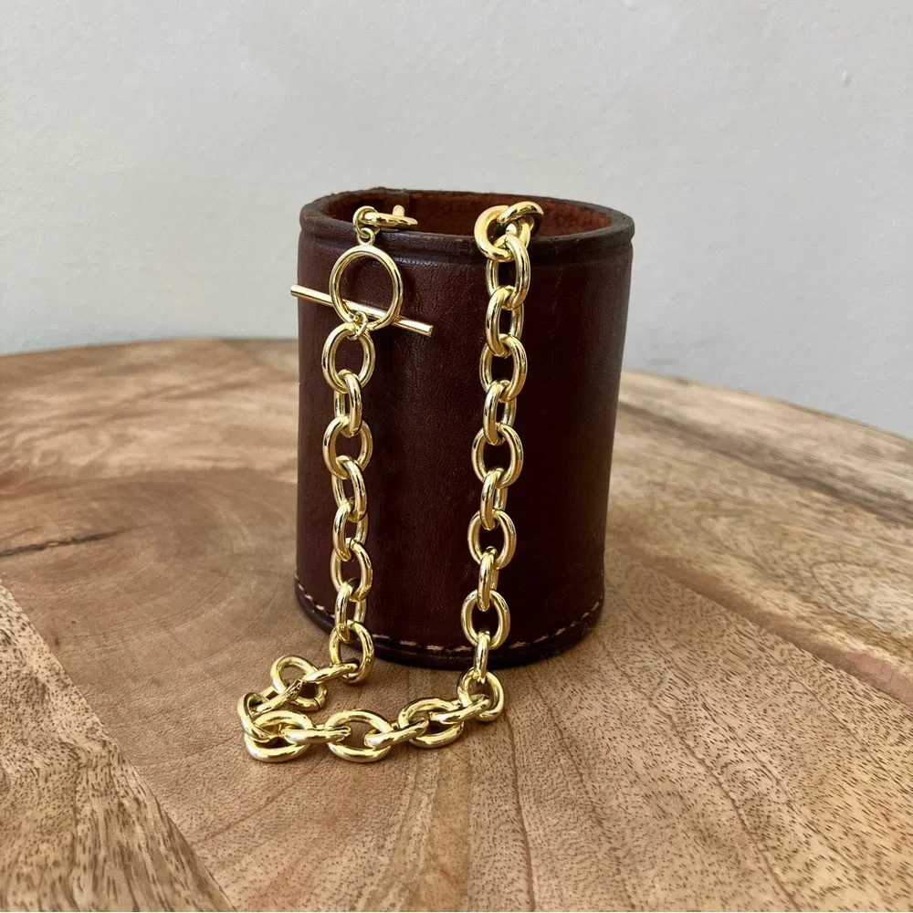 Target Chunky Gold Toned Chain Necklace 17.5”